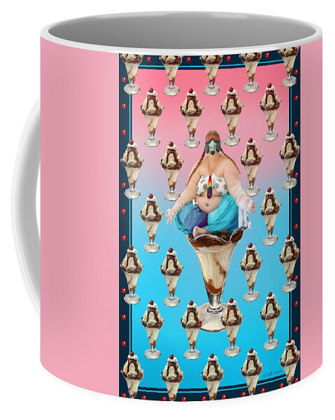 Political Coffee Mug featuring the digital art Sundae Girl by Scott Ross