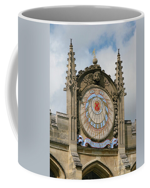 Sundial Coffee Mug featuring the photograph Sundial at All Souls by Ann Horn