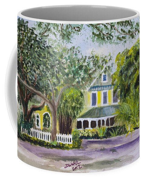 Landscape. Sundy House Coffee Mug featuring the painting Sundy House in Delray Beach by Donna Walsh