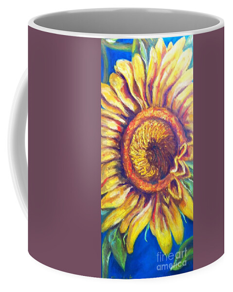 Flower Coffee Mug featuring the painting Sunflower in the Lower Nine by Beverly Boulet