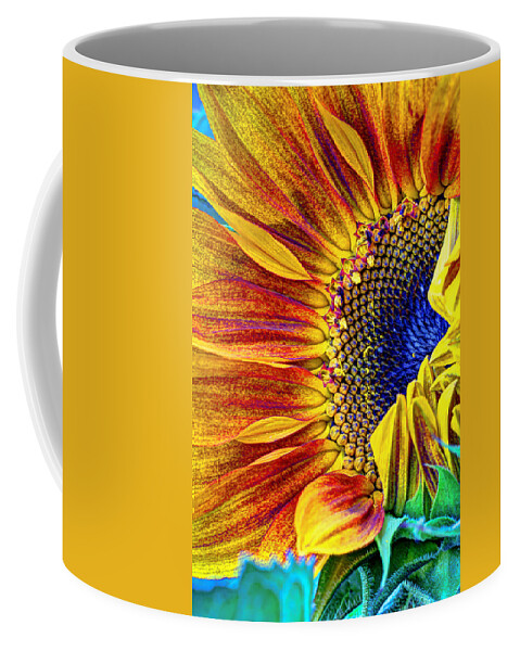 Sunflower Coffee Mug featuring the photograph Sunflower Abstract by Heidi Smith
