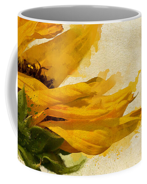 Sunflower Coffee Mug featuring the digital art Sunflower Breezes by Nikki Marie Smith