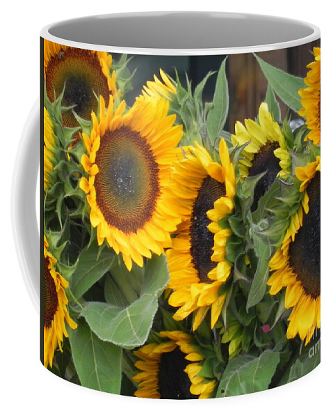 Photography Coffee Mug featuring the photograph Sunflowers by Chrisann Ellis