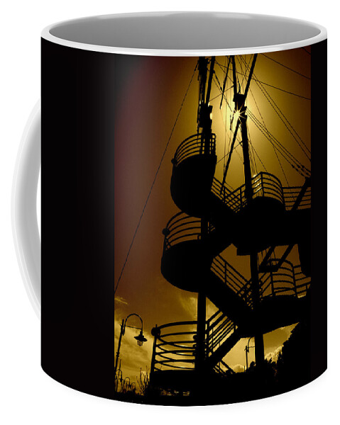 Sunlit Mast Coffee Mug featuring the photograph Sunlit Mast by Micki Findlay
