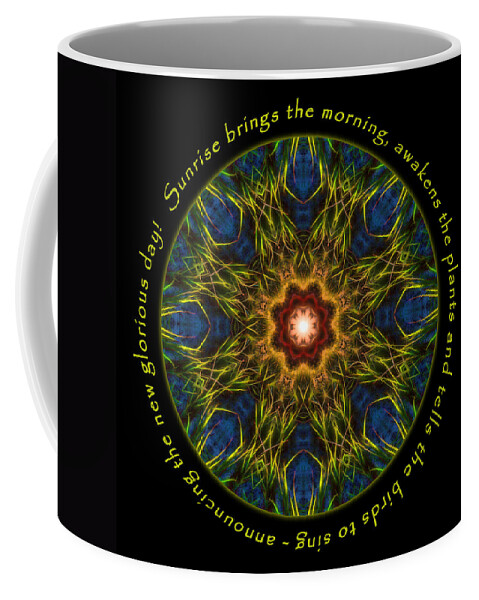 Mandala Coffee Mug featuring the photograph Sunrise Brings Mandala by Beth Sawickie