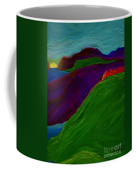 Castle Coffee Mug featuring the painting Sunrise Castle by jrr by First Star Art
