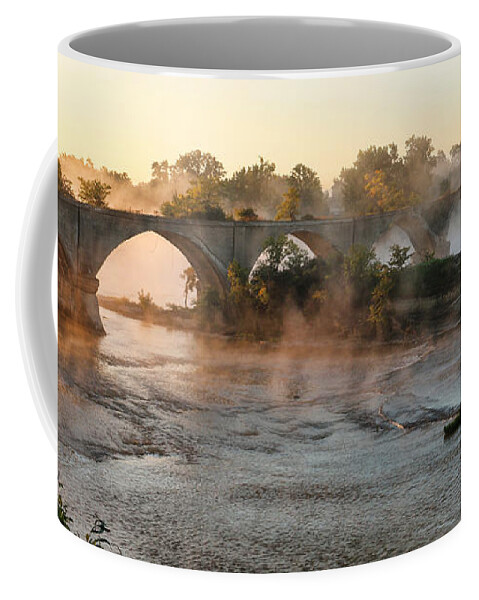 Interurban Coffee Mug featuring the photograph Sunrise on Interurban Bridge 0369 by Jack Schultz