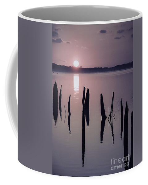 (tree Or Trees) Coffee Mug featuring the photograph Sunrise over Manasquan Reservoir IV by Debra Fedchin