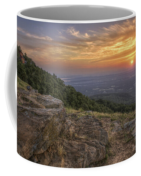 Mt. Nebo Coffee Mug featuring the photograph Sunrise Point from Mt. Nebo - Arkansas by Jason Politte