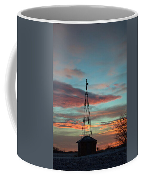 Windmill Coffee Mug featuring the photograph Sunrise Windmill by Bonfire Photography
