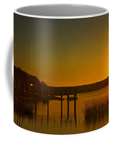 Sunset Coffee Mug featuring the photograph Sunset at Hunting Beach State Park by Bill Barber