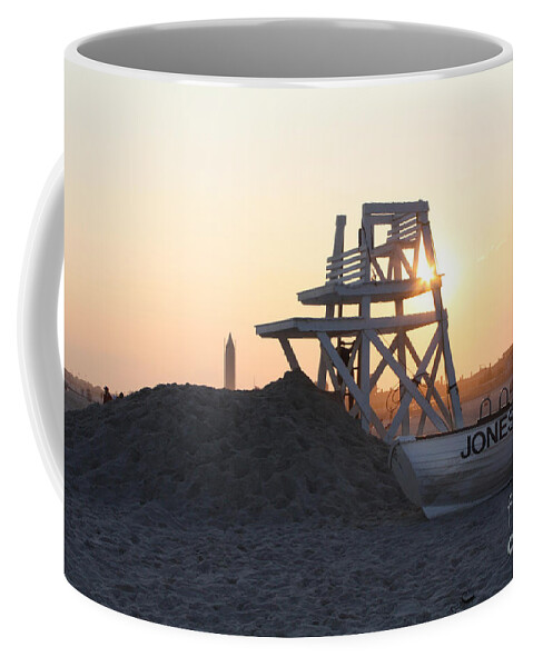 Sunset At Jones Beach Coffee Mug featuring the photograph Sunset at Jones Beach by John Telfer