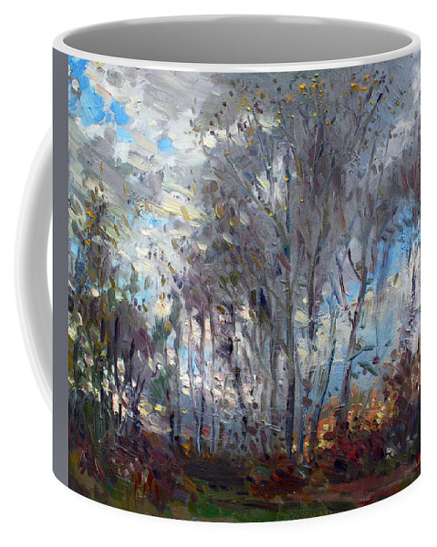 Sunset Coffee Mug featuring the painting Sunset at Royal Park by Ylli Haruni