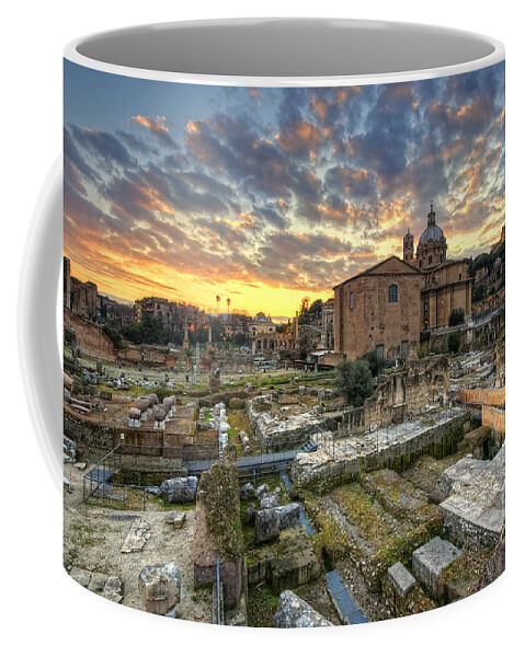 Yhun Suarez Coffee Mug featuring the photograph Sunset At The Ruins by Yhun Suarez
