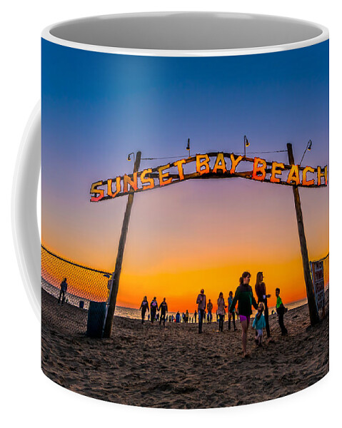 Sunset Bay Coffee Mug featuring the photograph Sunset Bay Beach by John Angelo Lattanzio