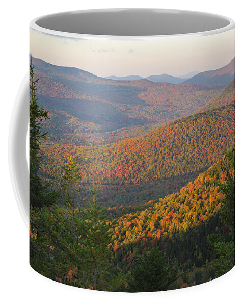 Sunset Coffee Mug featuring the photograph Sunset Glow over the Autumn Landscape by White Mountain Images
