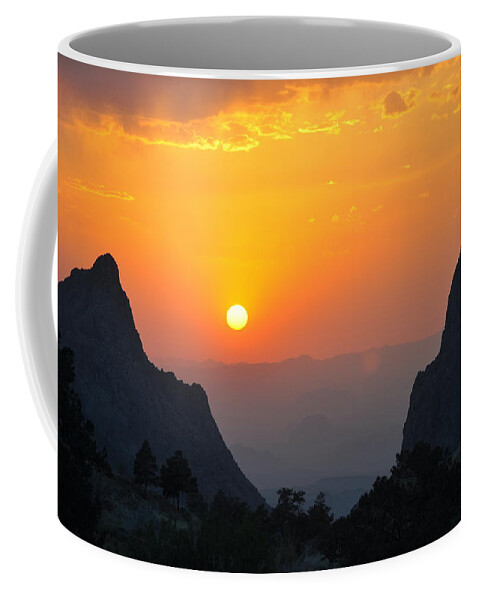 Orange Coffee Mug featuring the photograph Sunset in Big Bend National Park by Frank Madia