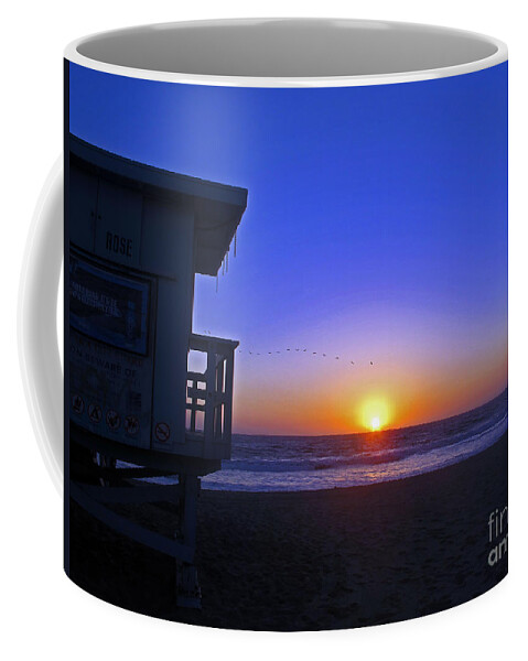Beach Coffee Mug featuring the photograph Sunset in Venice by Kelly Holm