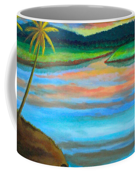 All Apparels Coffee Mug featuring the painting Sunset by Lorna Maza