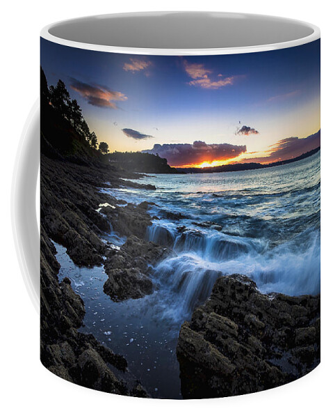 Ber Coffee Mug featuring the photograph Sunset on Ber Beach Galicia Spain by Pablo Avanzini