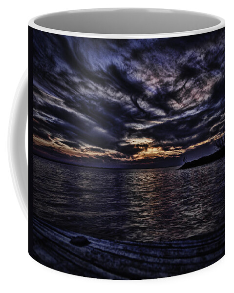 Lake Poygan Coffee Mug featuring the photograph Sunset on Lake Poygan 4 by Thomas Young