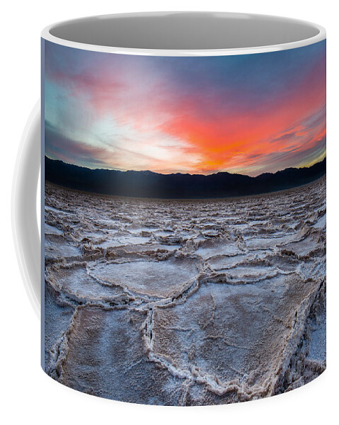 Sunset Coffee Mug featuring the photograph Sunset Over Badwater by Mark Rogers