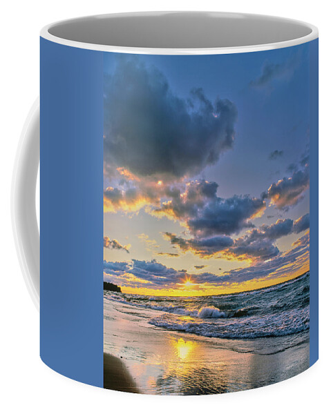 Photography Coffee Mug featuring the photograph Sunset Over Lake Superior, Keweenaw by Panoramic Images