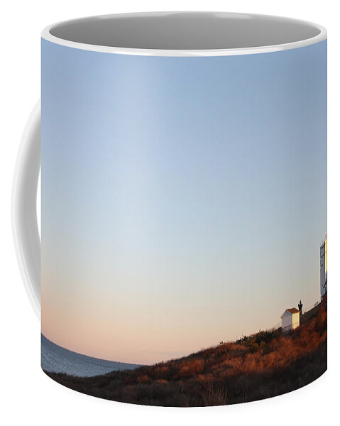 Sunset Over Montauk Lighthouse Coffee Mug featuring the photograph Sunset over Montauk Lighthouse by John Telfer