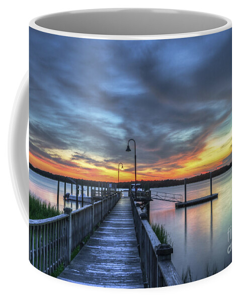 Wando Coffee Mug featuring the photograph Sunset over the River by Dale Powell