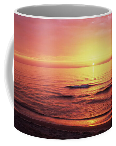 Photography Coffee Mug featuring the photograph Sunset Over The Sea, Venice Beach by Panoramic Images