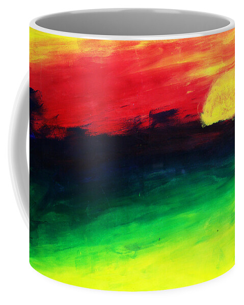 Wallpaper Buy Art Print Phone Case T-shirt Beautiful Duvet Case Pillow Tote Bags Shower Curtain Greeting Cards Mobile Phone Apple Android Nature Acrylic Abstract Sunset Nature Vivid Canvas Framed Art Acrylic Greeting Print India Traditional Salman Ravish Khan Coffee Mug featuring the painting Sunset by Salman Ravish