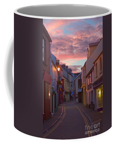 Tenby Coffee Mug featuring the photograph Sunset Street by Jeremy Hayden
