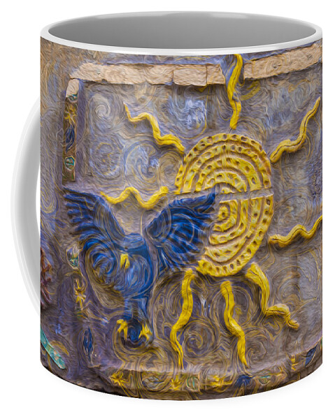 Sunshine Coffee Mug featuring the painting Sunshine Loving a Bluebird by Omaste Witkowski
