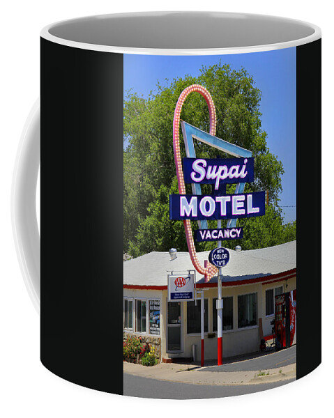 Supai Motel Coffee Mug featuring the photograph Supai Motel - Seligman by Mike McGlothlen