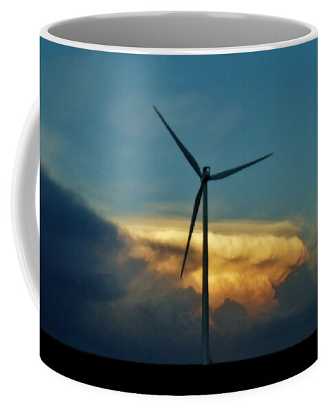 Storm Coffee Mug featuring the photograph Supercell Windmill by Ed Sweeney