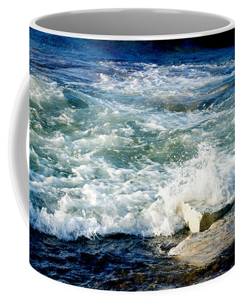 Evie Coffee Mug featuring the photograph Superior A Deep Blue Sea by Evie Carrier