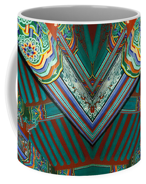 Architecture Coffee Mug featuring the photograph abstract architecture photography - Beam Me Up II by Sharon Hudson