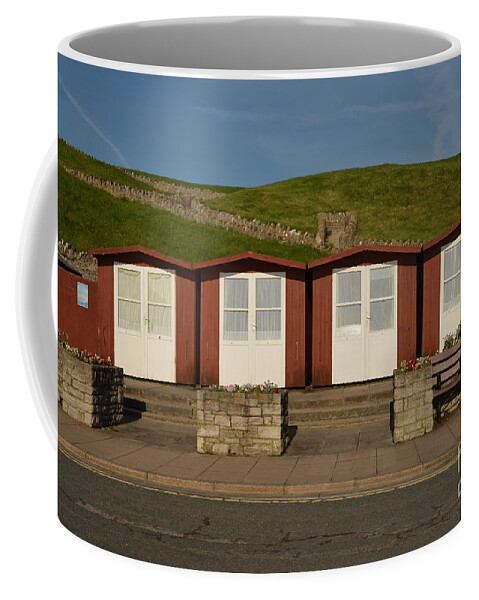 Swanage Coffee Mug featuring the photograph Swanage beach huts by Linsey Williams
