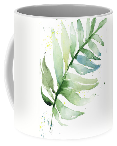 Swaying Coffee Mug featuring the painting Swaying Palm Fronds II by Lanie Loreth
