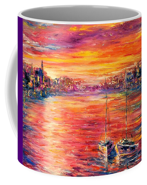 Contemporary Impressionism Coffee Mug featuring the painting Sweet Dreams Honey by Helen Kagan