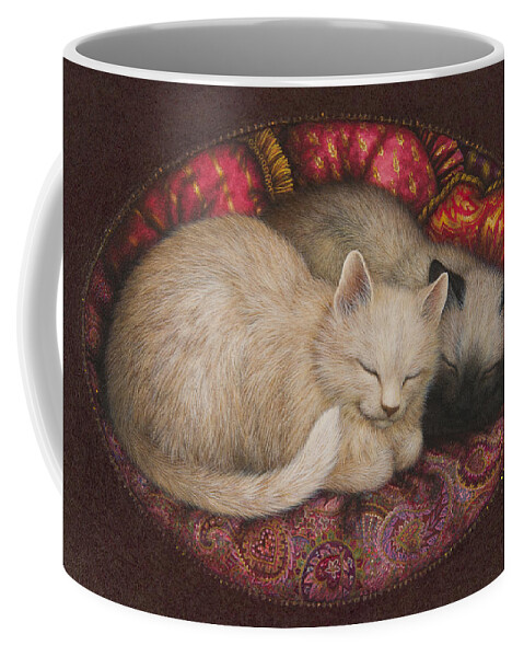 Cats Coffee Mug featuring the painting Sweet Dreams by Lynn Bywaters