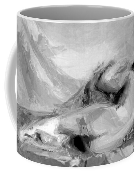 Black And White Coffee Mug featuring the digital art Sweet Dreams by Rafael Salazar