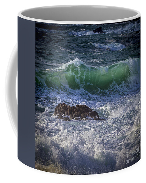 Ferrol Coffee Mug featuring the photograph Swells in Doninos Beach Galicia Spain by Pablo Avanzini
