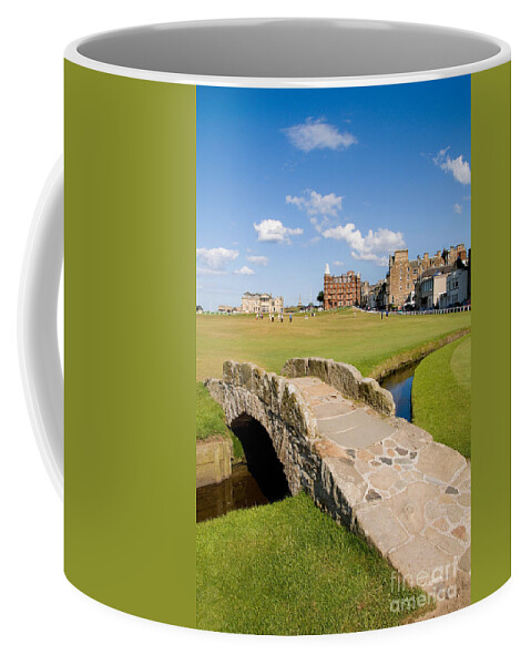 Golf Coffee Mug featuring the photograph Swilcan Bridge On The 18th Hole At St Andrews Old Golf Course Scotland by Unknown