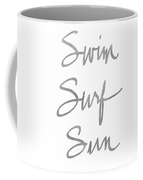 Swim Coffee Mug featuring the digital art Swim Surf by Sd Graphics Studio