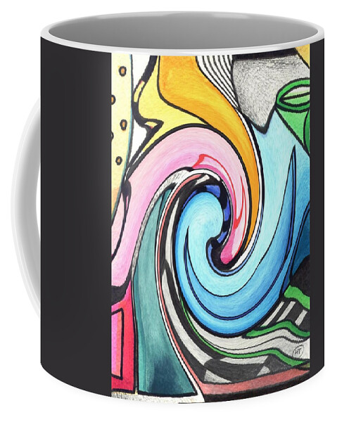 Swirl Coffee Mug featuring the digital art Swirled by Helena Tiainen