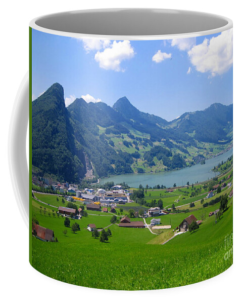 Alps Coffee Mug featuring the photograph Swiss Landscape by Amanda Mohler