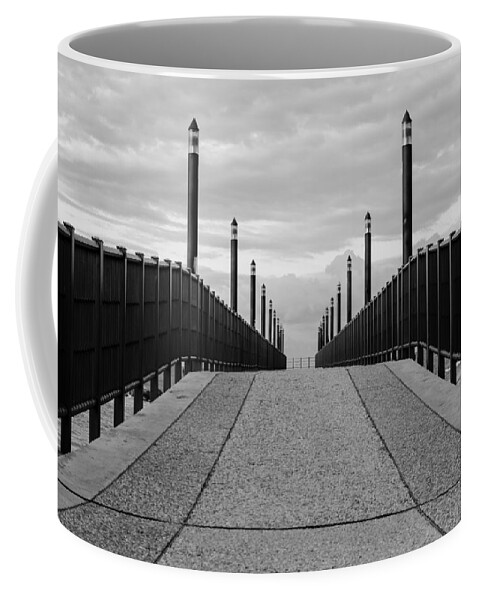 Monochrome Coffee Mug featuring the photograph Symmetry in black and white by AM FineArtPrints