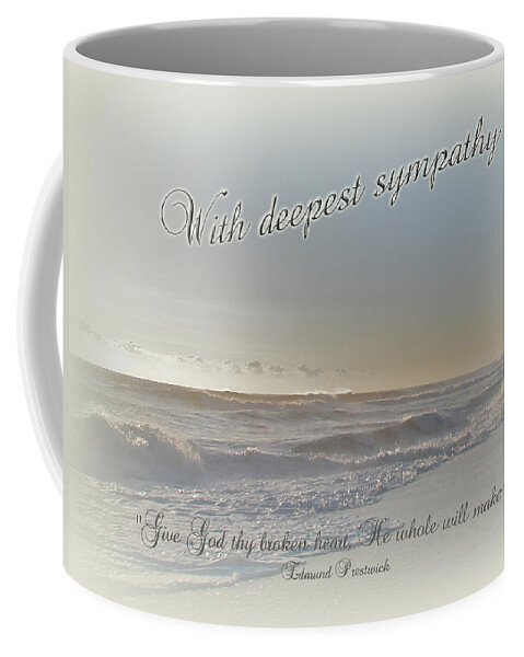 Sympathy Coffee Mug featuring the photograph Sympathy Greeting Card - Ocean After Storm by Carol Senske