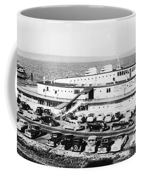 1940's Coffee Mug featuring the photograph Tacoma Ship Restaurant by Underwood Archives